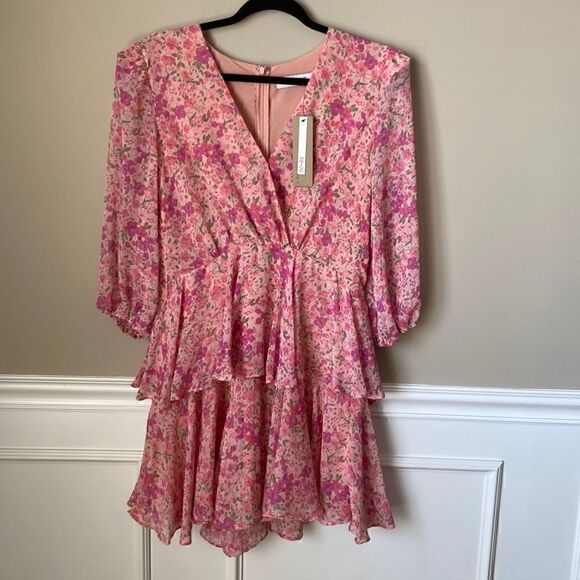 Nwt Do + Be Pink Floral Dress Small - Picture 4 of 15